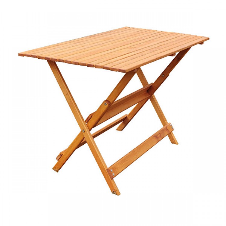 MSM Mobilya Ahşap Katlanır Masa 124x65 cm Kahve